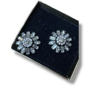 Elegant Silver Crystal Earrings